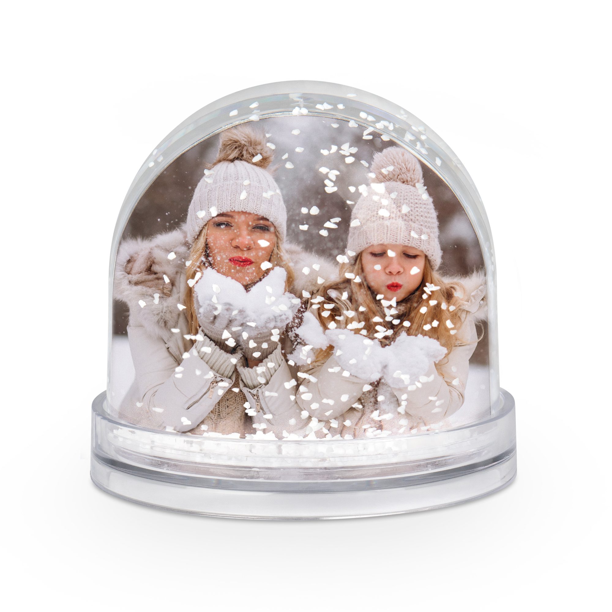 Snøkule med to bilder – produkt før tilpasning