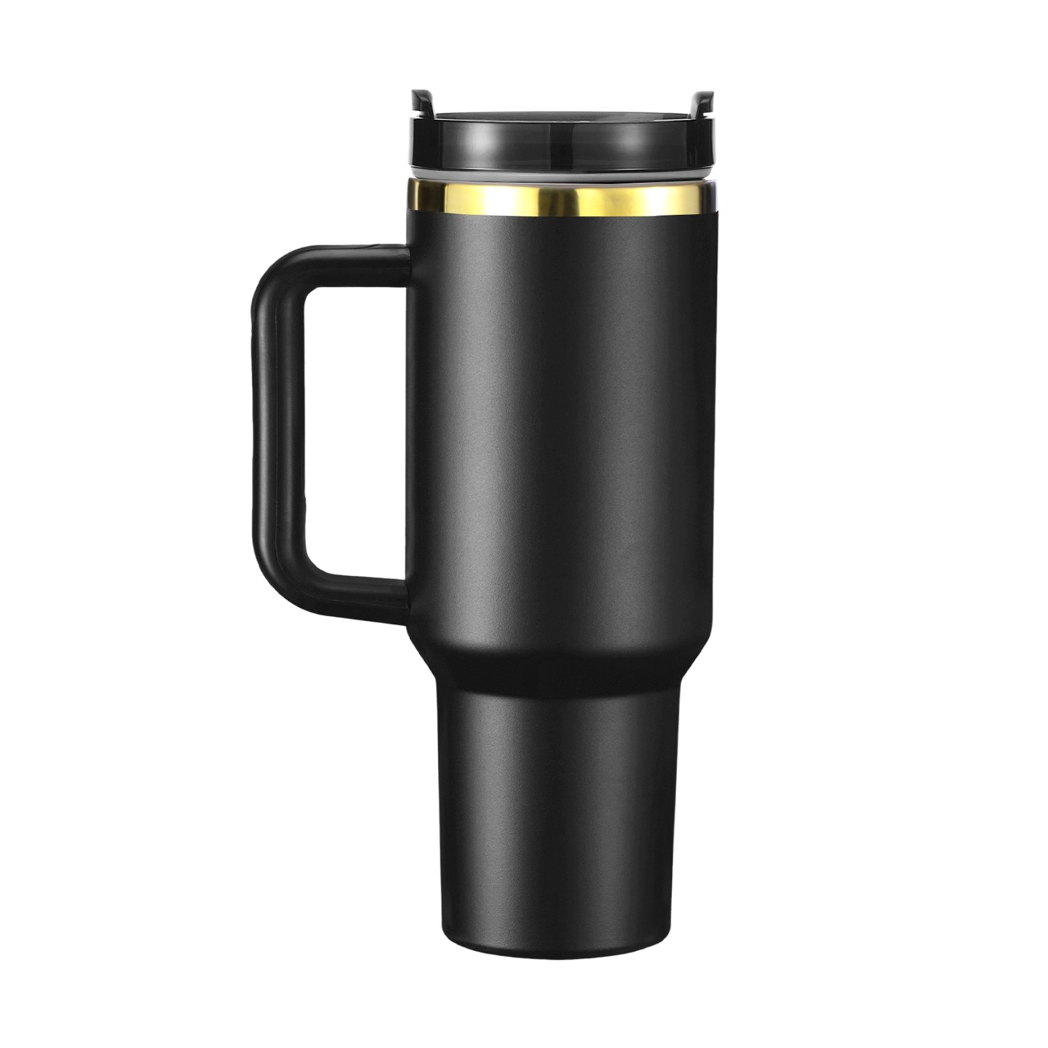 Personlig tumbler, 1,1 liter – sort/gull – produkt før tilpasning
