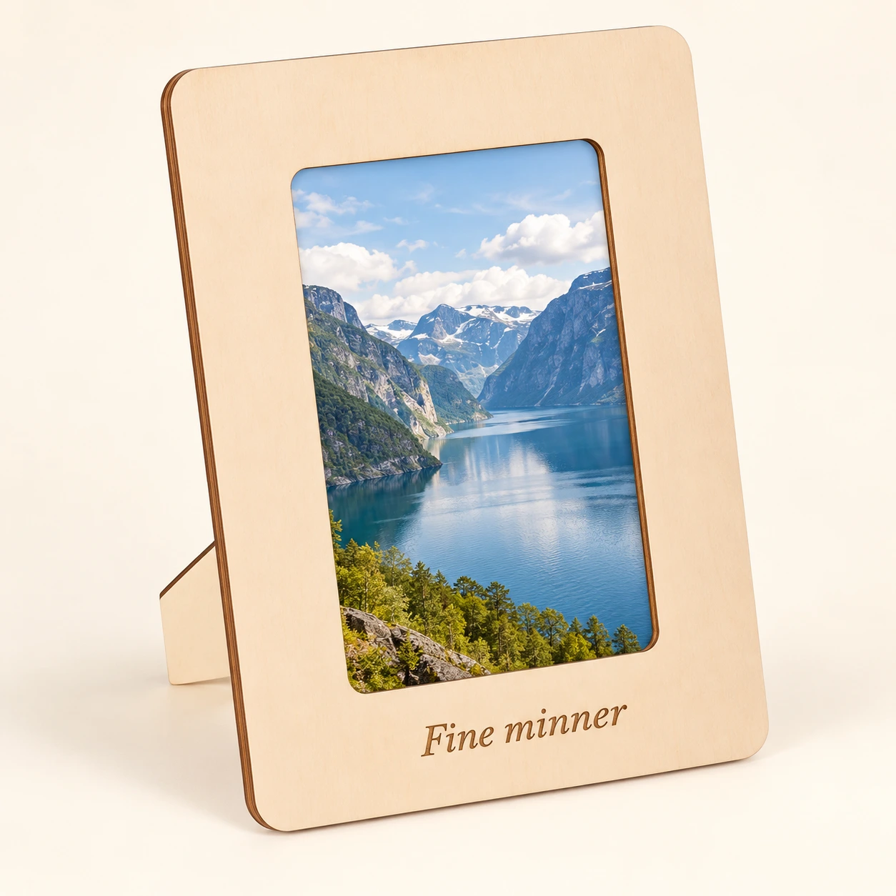 Bilderamme i tre, 5 tommer — 1 bilderamme · illustrasjonsmockup