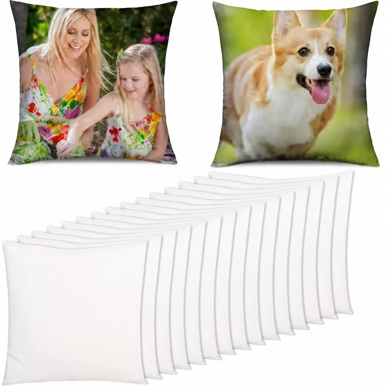 Putetrekk, ca. 40 × 40 cm, uten innerpute – produktet før personlig tilpasning